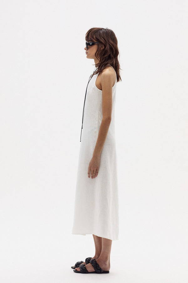 Olivia Linen Dress - Off White