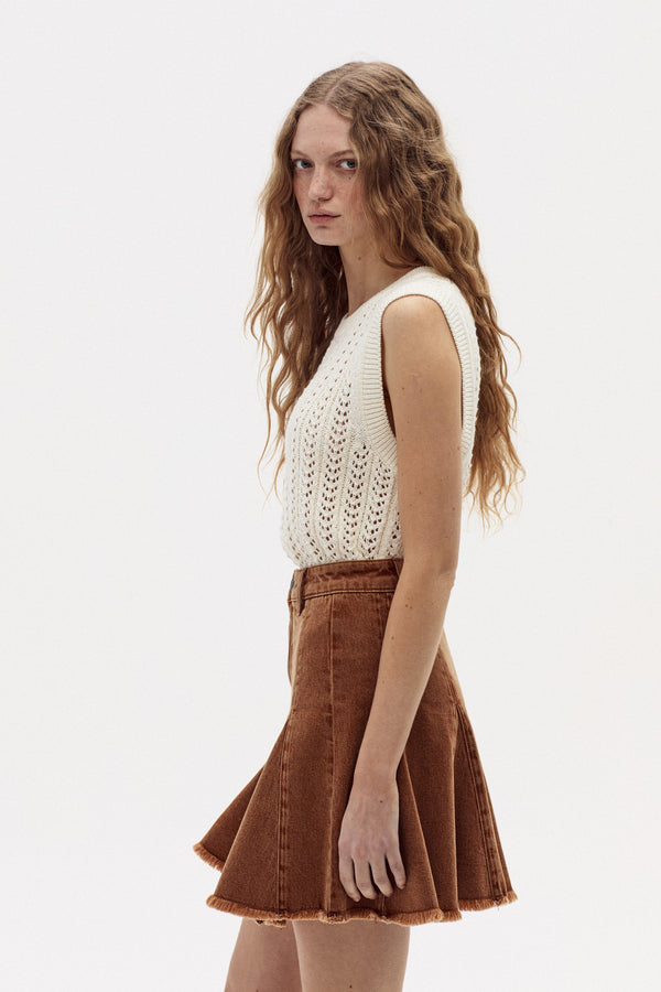 Kaia Knitted Vest - White