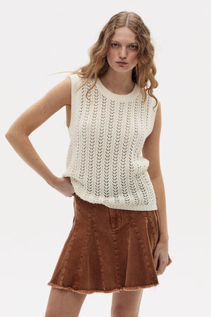Kaia Knitted Vest - White