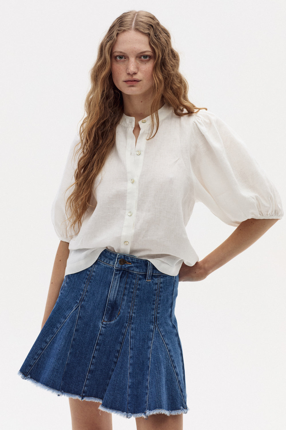 Azalea Denim Skirt - Washed Indigo