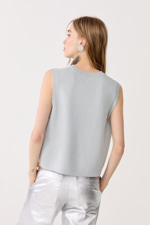 Glitter Knitted Top - Silver