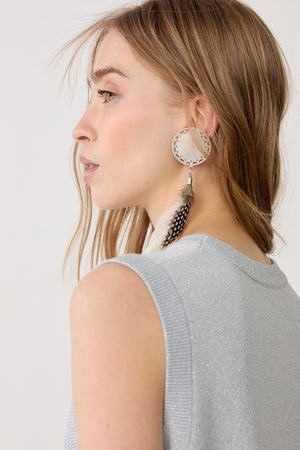 Glitter Knitted Top - Silver