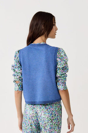 Glitter Knitted Top - Lanh Blue