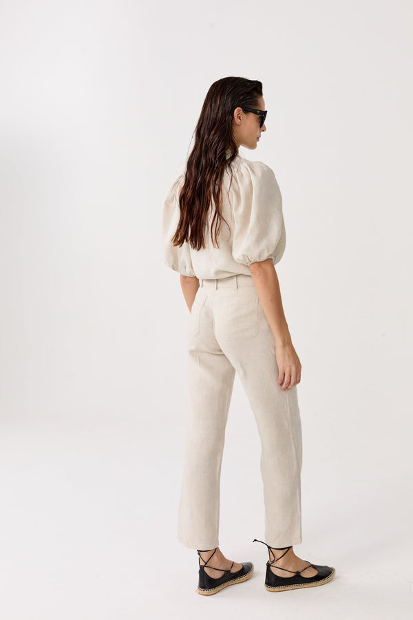 Bubble Linen Shirt - Natural