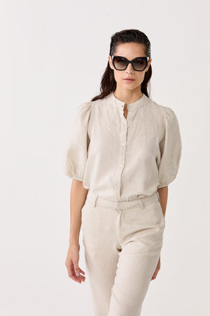 Bubble Linen Shirt - Natural