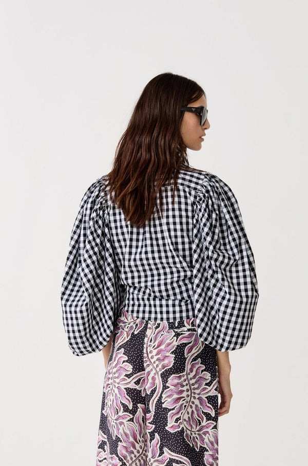 Samba Poplin Shirt - Black and White Vichy Checks