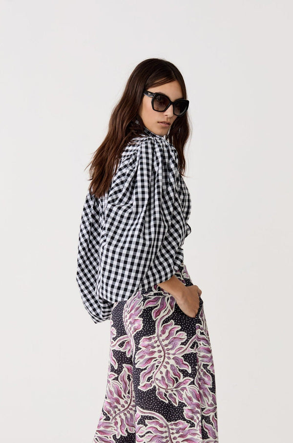 Samba Poplin Shirt - Black and White Vichy Checks
