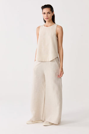 Yves Linen Top - Natural