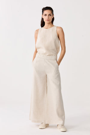 Yves Linen Top - Natural