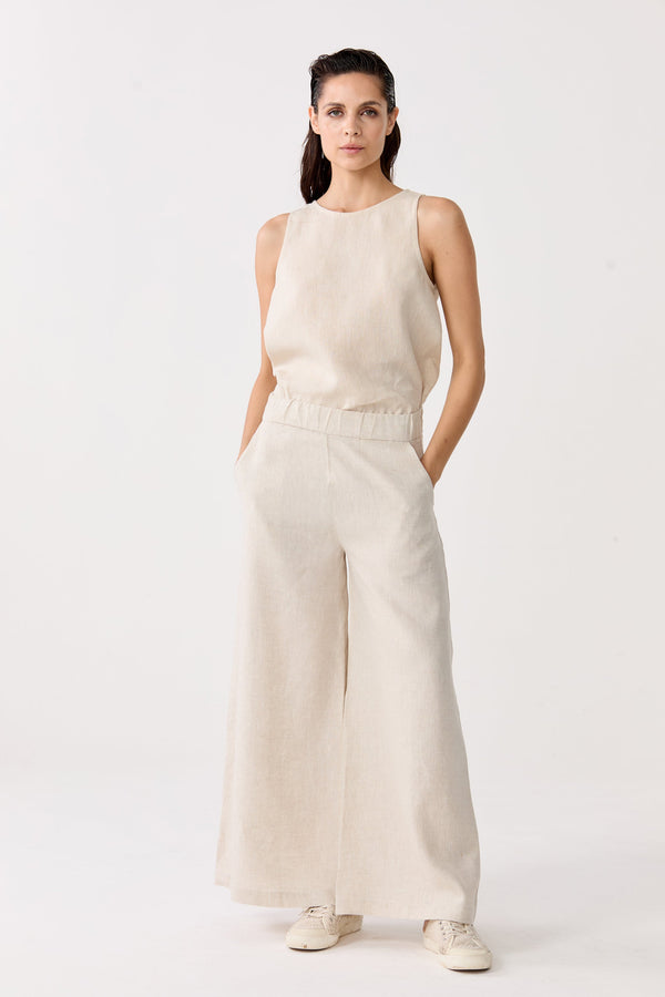 Yves Linen Top - Natural