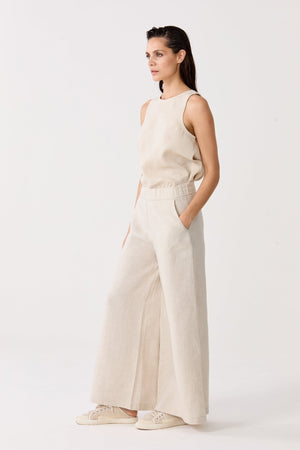 Yves Linen Top - Natural