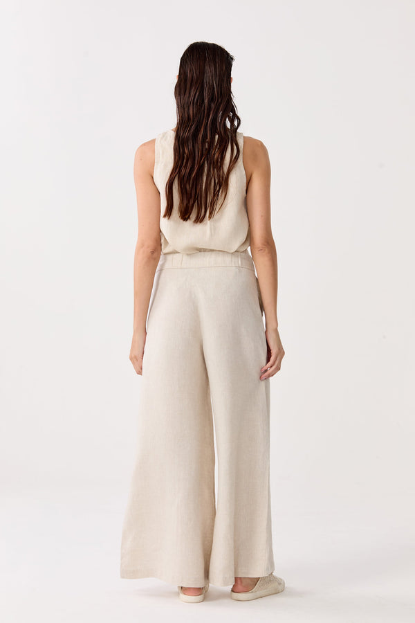 Yves Linen Top - Natural