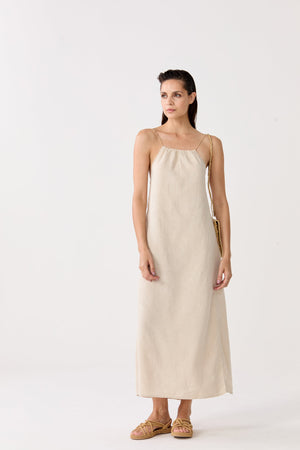 Sophie Linen Dress - Natural