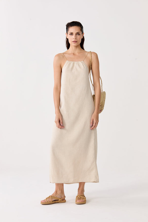 Sophie Linen Dress - Natural
