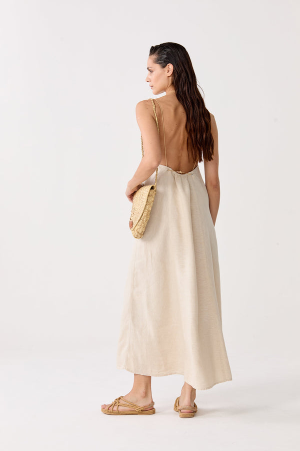 Sophie Linen Dress - Natural