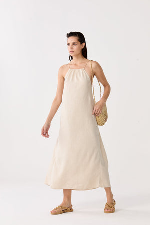 Sophie Linen Dress - Natural