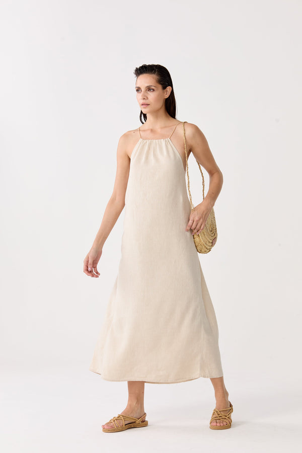 Sophie Linen Dress - Natural
