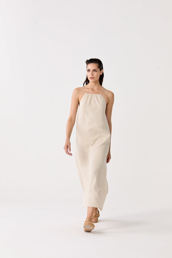 Sophie Linen Dress - Natural