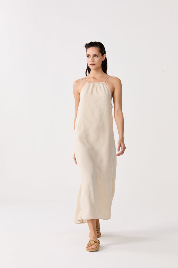 Sophie Linen Dress - Natural