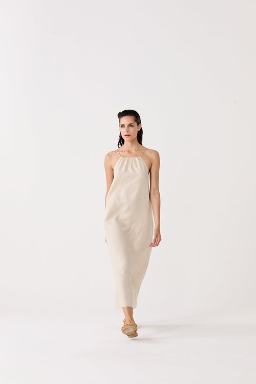 Sophie Linen Dress - Natural