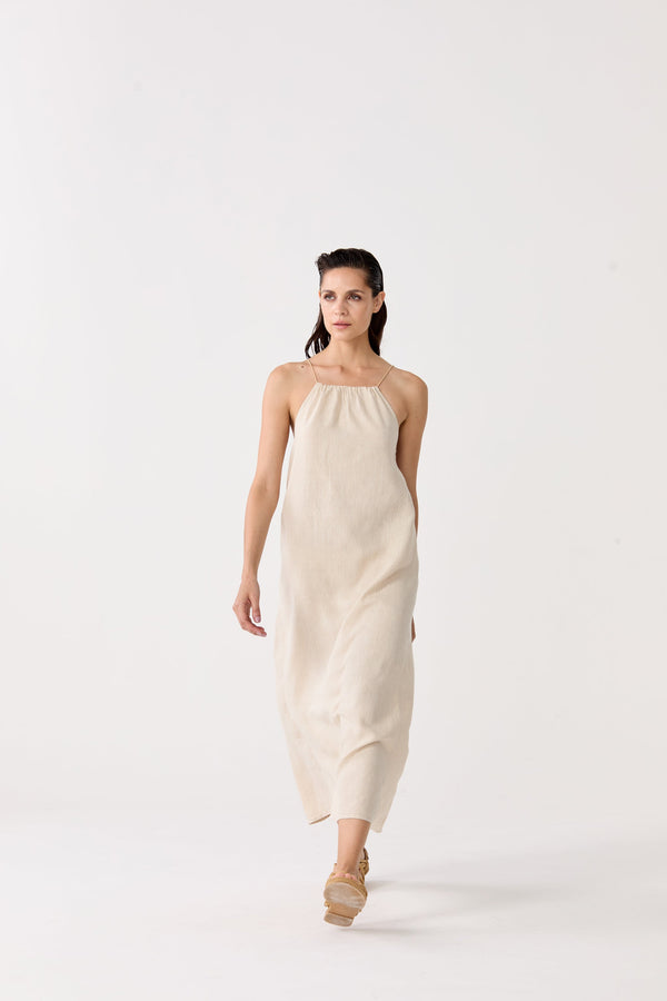 Sophie Linen Dress - Natural