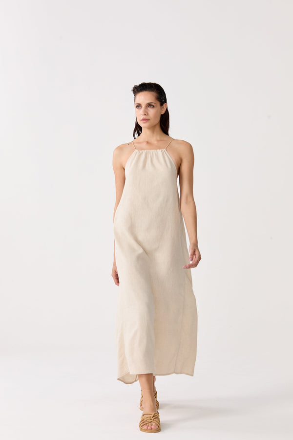 Sophie Linen Dress - Natural