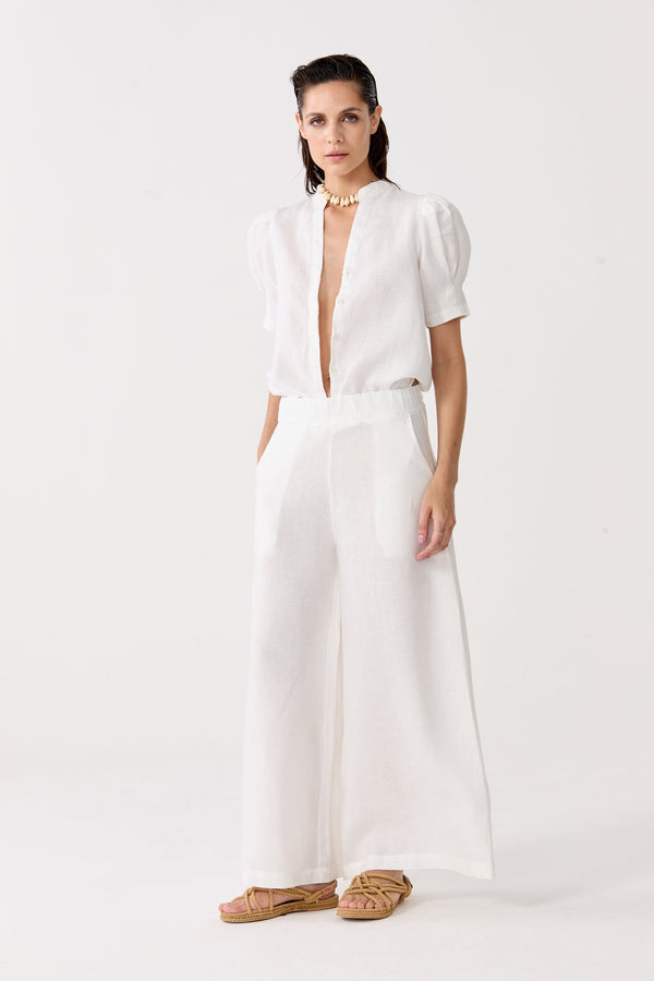 Athina Linen Shirt - Off White