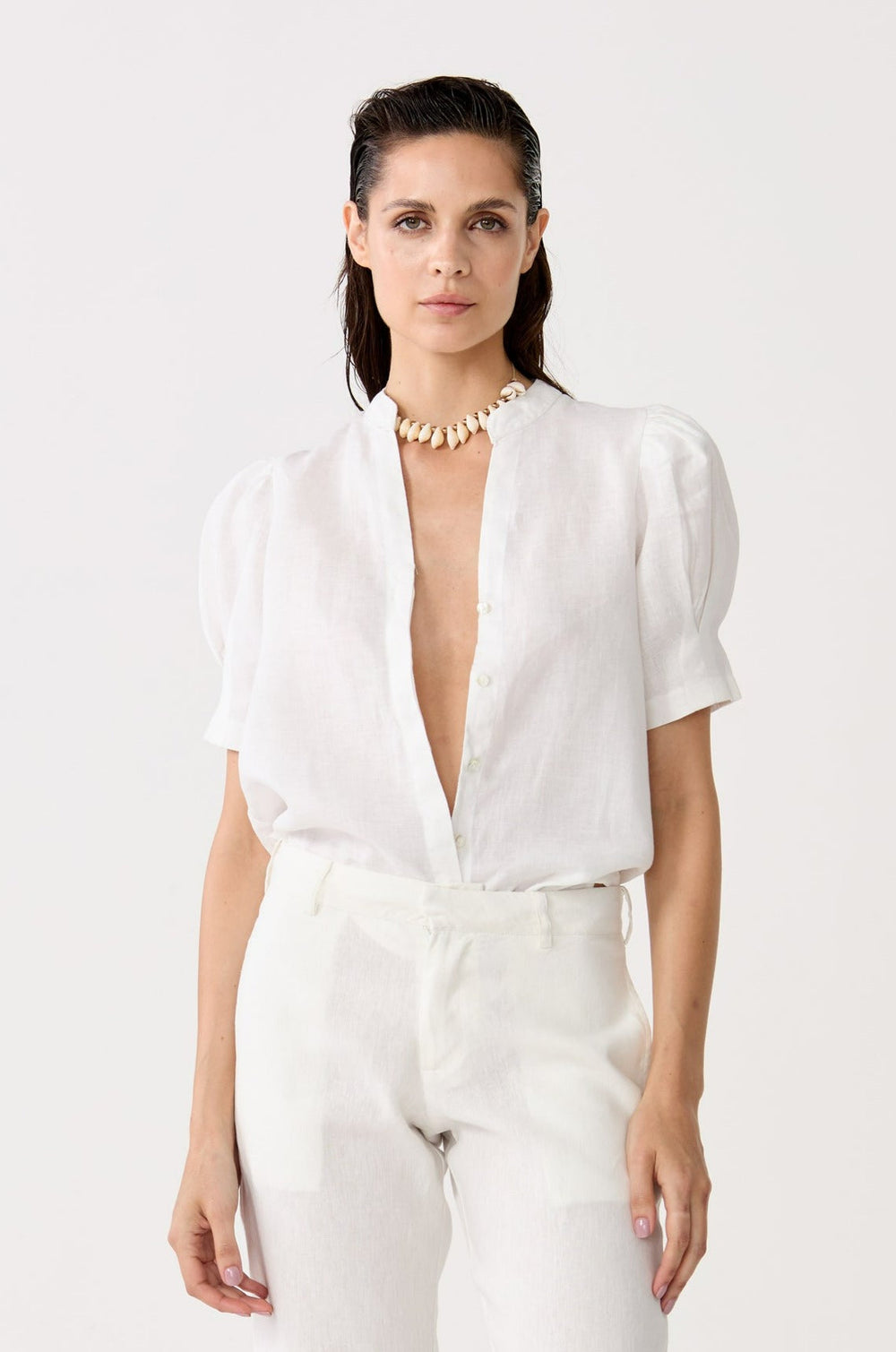 Athina Linen Shirt - Off White