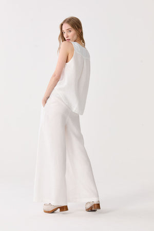 Yves Linen Top - Off White