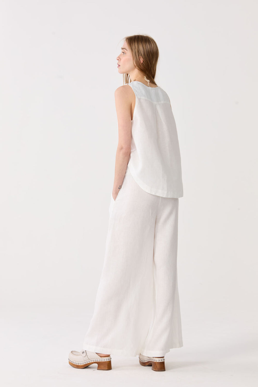 Yves Linen Top - Off White