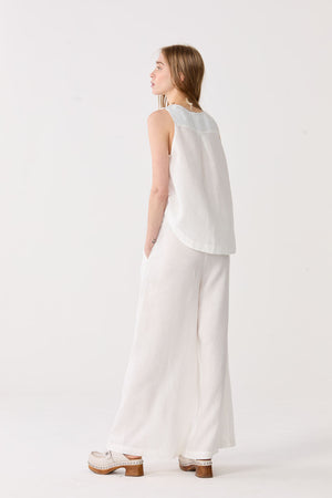 Yves Linen Top - Off White
