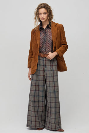 Super Culotte Twill Pants - William Checks