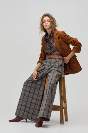Super Culotte Twill Pants - William Checks
