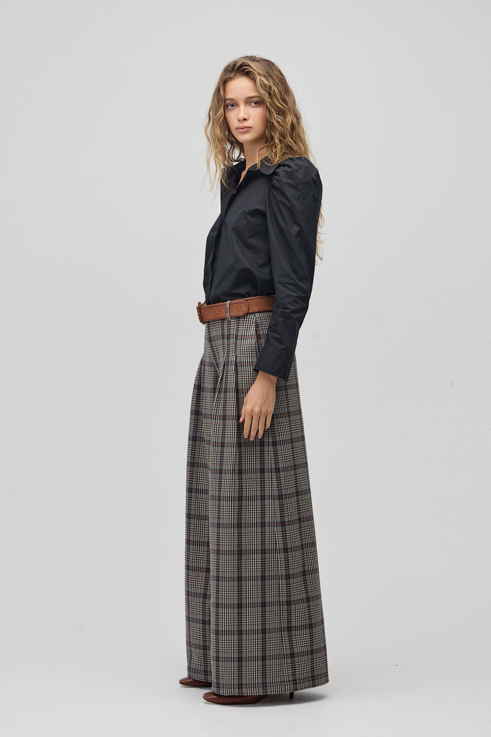 Super Culotte Twill Pants - William Checks