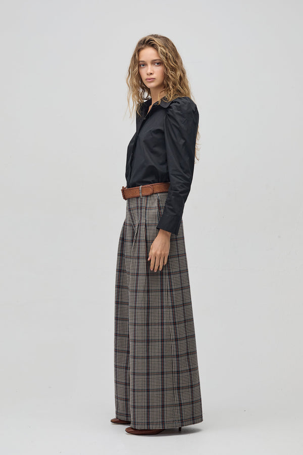 Super Culotte Twill Pants - William Checks