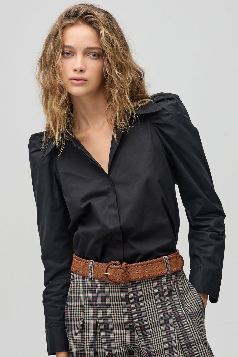 Lola Poplin Shirt - Black