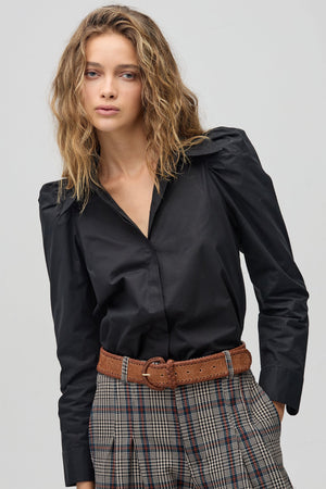 Lola Poplin Shirt - Black