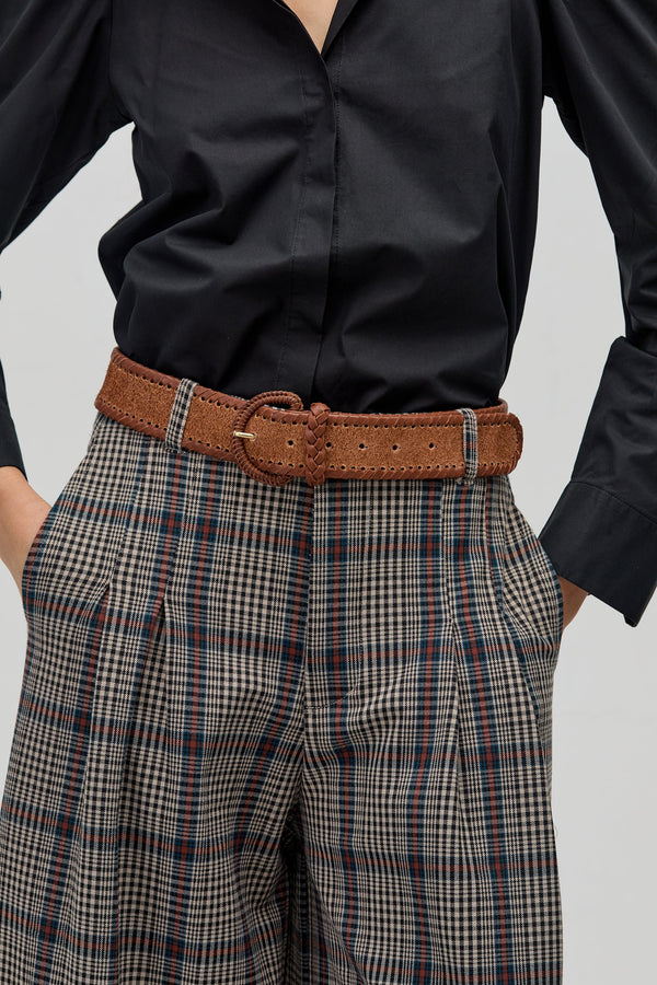 Super Culotte Twill Pants - William Checks