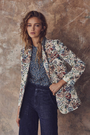 Miro Brocade Blazer - Floral Tapestry