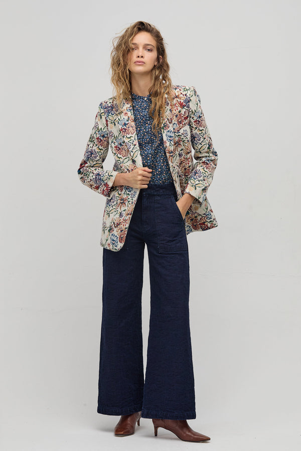 Miro Brocade Blazer - Floral Tapestry