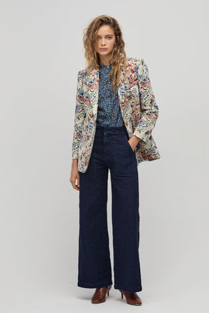 Miro Brocade Blazer - Floral Tapestry