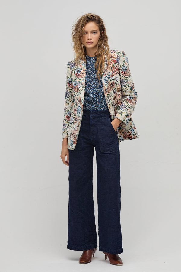 Miro Brocade Blazer - Floral Tapestry