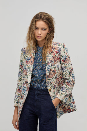 Miro Brocade Blazer - Floral Tapestry