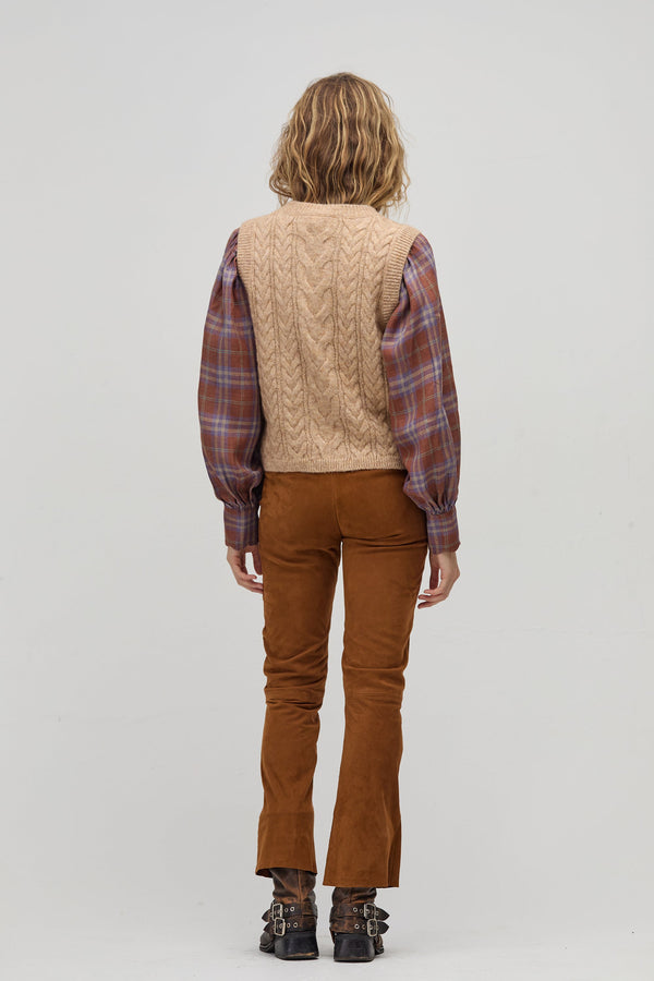 Otto Knitted Vest - Camel