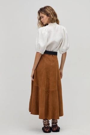 Alamo Suede Skirt - Tan