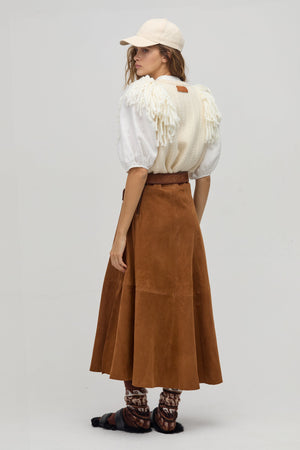 Alamo Suede Skirt - Tan