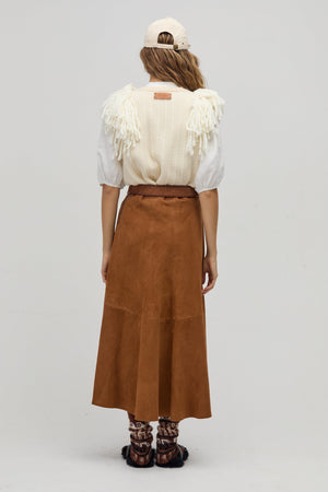 Alamo Suede Skirt - Tan