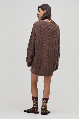 Mayfair Oversized Sweater - Chocolate
