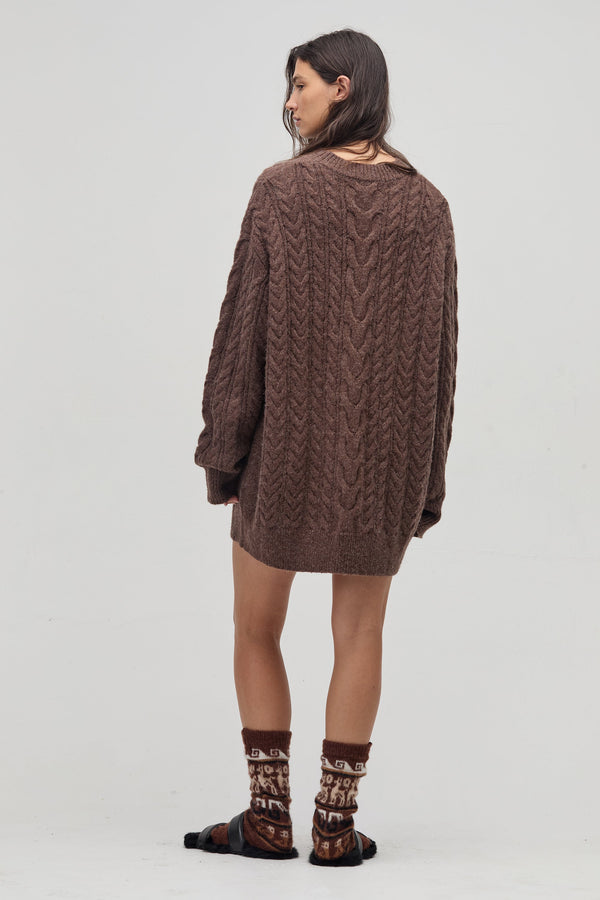 Mayfair Oversized Sweater - Chocolate