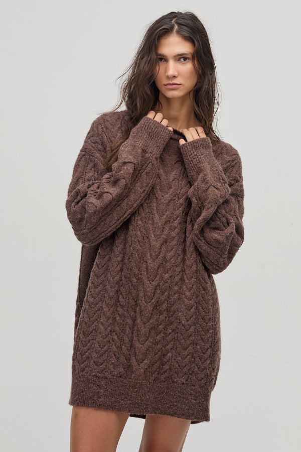 Mayfair Oversized Sweater - Chocolate
